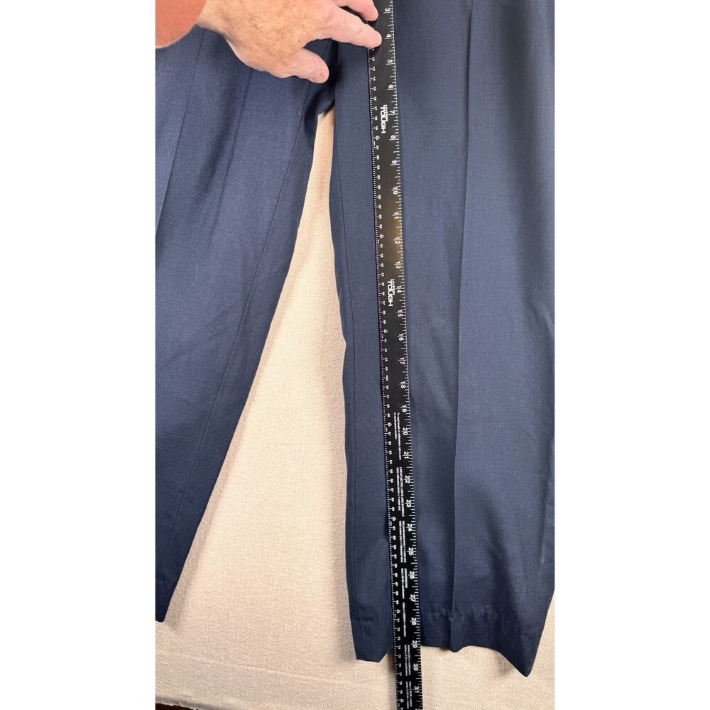 L L Bean Comfort Waist Wool Pants 36x32 Men's BLACK Dress Pants #285314 Vintage - Picture 2 of 6